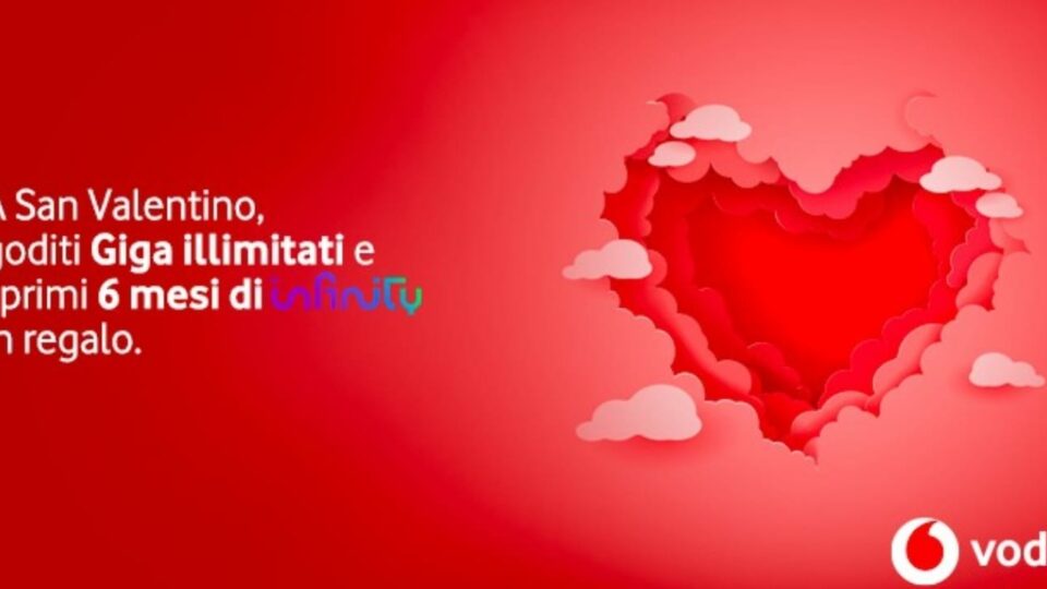 Vodafone Regala Giga Illimitati Ai Clienti Per San Valentino