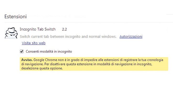 Come passare alla modalit incognito di Chrome in qualsiasi