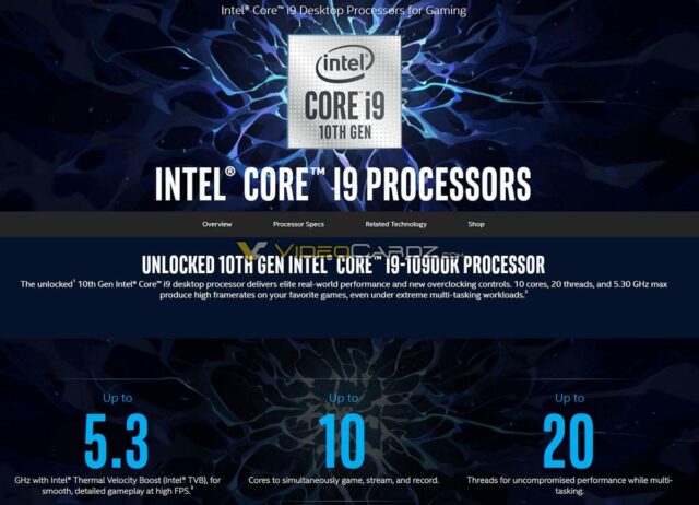 Intel Comet Lake S - leak 1