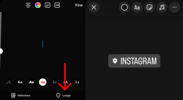 come avere vecchio adesivo luogo trasparente instagram