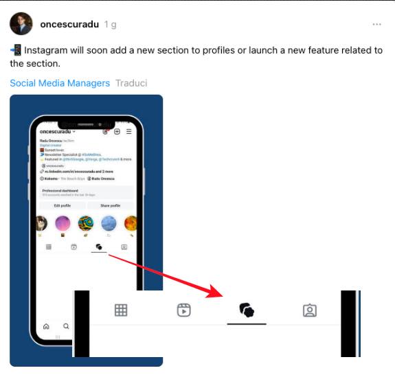 La nuova sezione Instagram